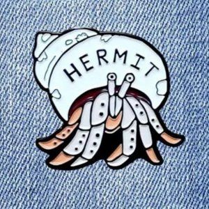 Kawaii Hermit Crab Enamel Pin